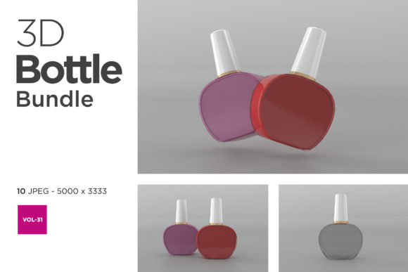 3D Bottle Mockup Bundle Vol-31: A Game-Changer for Modern Design and Marketing