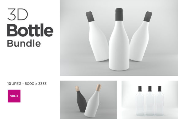 3D Bottle Mockup Bundle Vol-5: A Game-Changer for Product Visualization