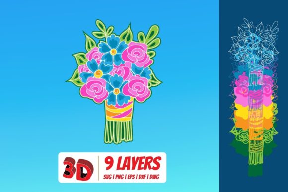 3D Bouquet 5 SVG: A Unique Digital Design Option for Creative Projects