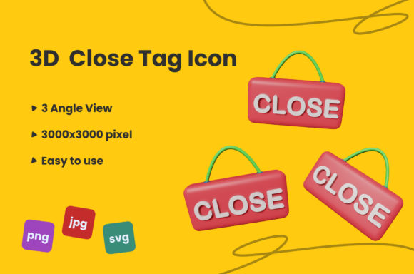 3D Close Tag Icon Explained