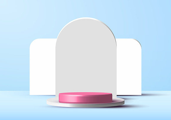 3D Cylinder Podium Blue Minimal Scene: A Modern Design Solution