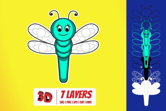 3D Dragonfly SVG – A Display Font with Depth and Grace