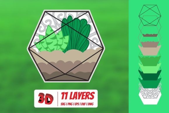3D Florarium3 SVG: Designing Miniature Ecosystems in Vector Form