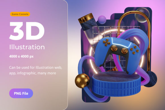 3d Illustration Game Console Abstract: A New Dimension in Digital Design