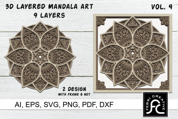 3D Layered Mandala Art 4 - SVG: A Creative Tool for All Skill Levels