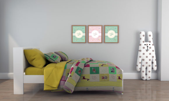 A 3D Minimalist and Colorful Room Kids