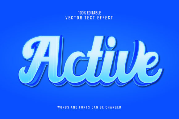 Active 3d Editable Text Effect