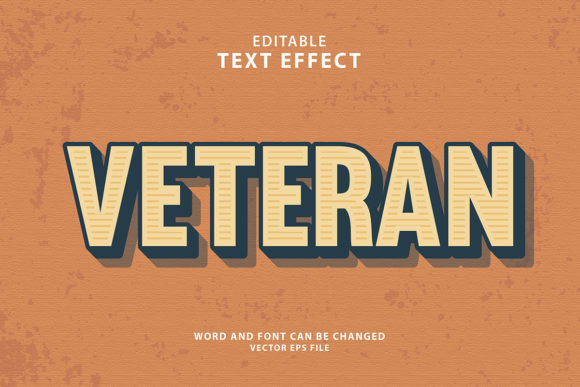 American Veteran 3D Editable Text Effect: A Unique Design Tool for Creative Expression