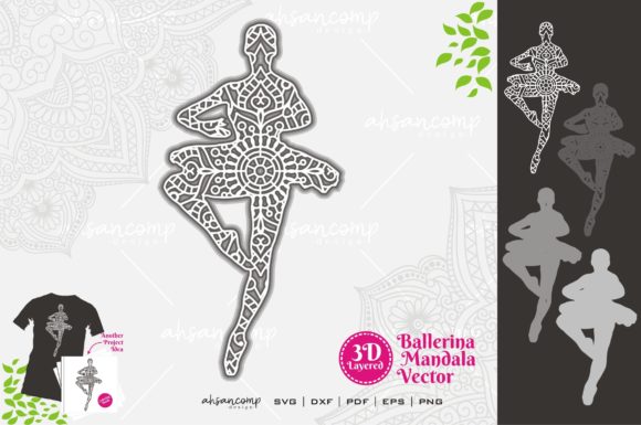 Ballerina Mandala SVG 3D Layered 8: A Versatile Digital Asset for Creative Projects