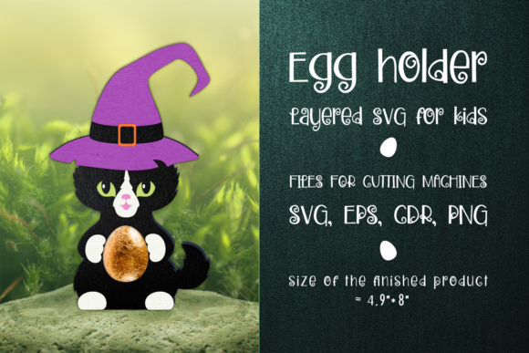 Black Cat Halloween Egg Holder 3D SVG: Evaluating This Seasonal 3D Craft File