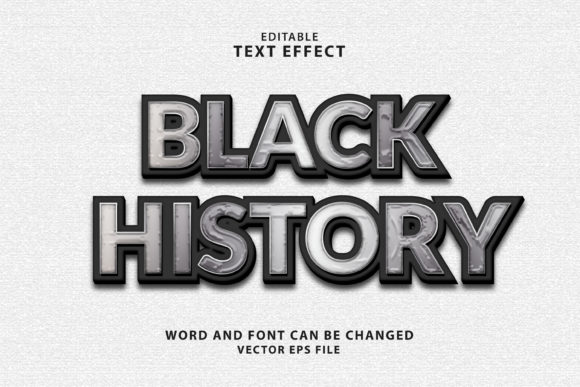 Black History 3D Editable Text Effect for Creative Expression
