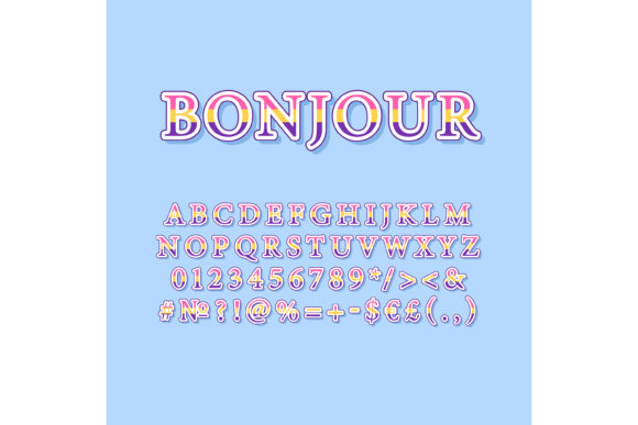 Bonjour Vintage 3D Vector Alphabet Set: A Timeless Tool for Creative Expression