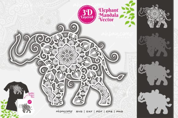 Exploring the Elephant Mandala Vector SVG 3D Layered Design – Art, Craft, and Digital Creativity