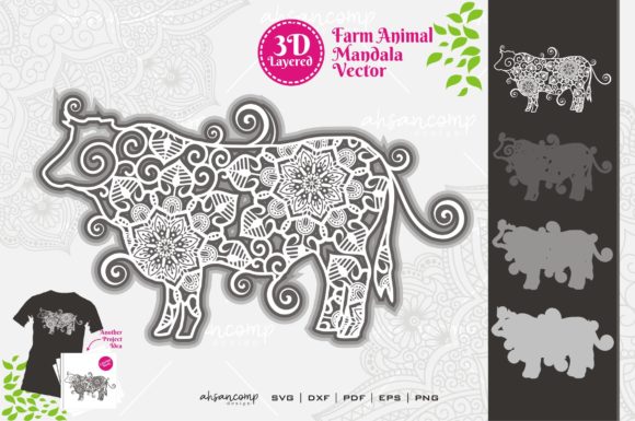 Farm Animal Mandala SVG 3D Layered 1: Strategic Use for Creative and Business Applications