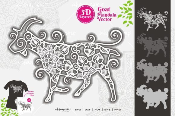 Goat Mandala Vector SVG 3D Layered 2: Practical Uses and Creative Applications