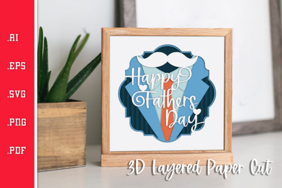 Happy Fathers Day – 3D Layered Paper Cut: A Meaningful Gift That Requires Careful Crafting