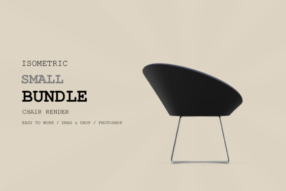 Isometric Chair 3D Render Pack 187