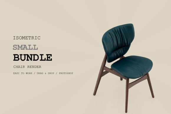 Isometric Chair 3D Render Pack 259