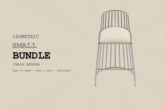 Isometric Chair 3D Render Pack 291
