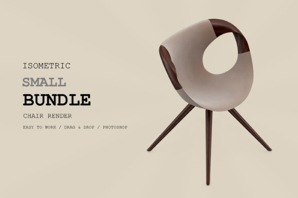 Isometric Chair 3D Render Pack 296