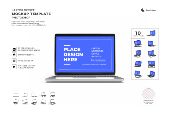 Laptop Notebook Device 3D Mockup Bundle: A Modern Tool for Visual Storytelling and Product Presentation
