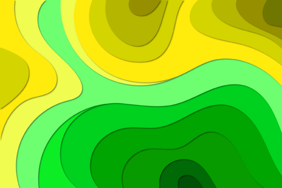 Paper Cut 3D Waves Green Background: A Modern Design Trend for Creative Professionals