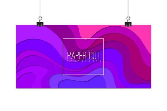 Purple Paper Cut Background Design