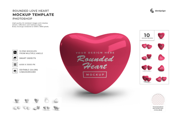 Rounded Love Heart 3D Mockup Bundle: A Strategic Tool for Creative and Business Success
