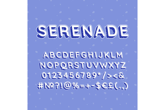 Serenade Vintage 3D Vector Alphabet Set