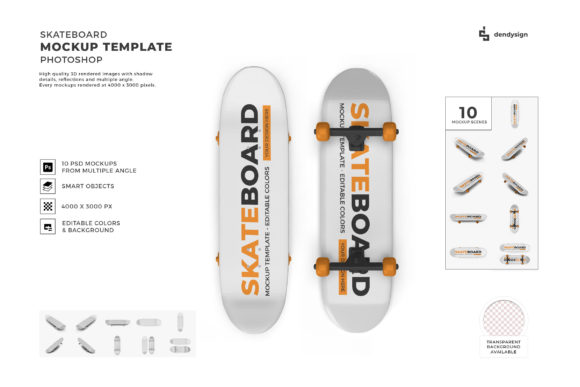Skateboard 3D Mockup Template Bundle: A Designer’s Secret Weapon