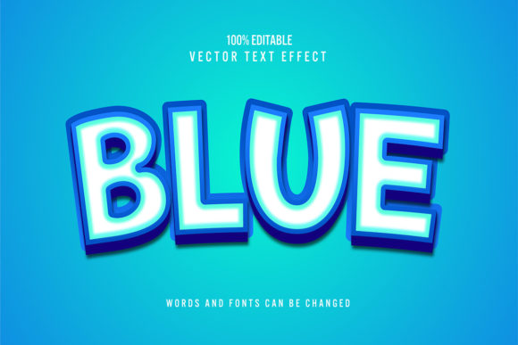 The Future of Digital Expression: Blue 3D Editable Text Effect