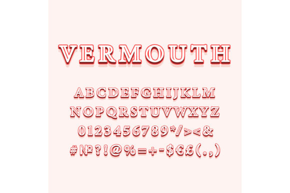 Vermouth Vintage 3D Vector Alphabet Set: A Timeless Tool for Creative Expression