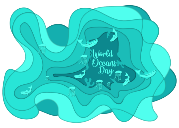 World Oceans Blue 3d Origami Craft Paper